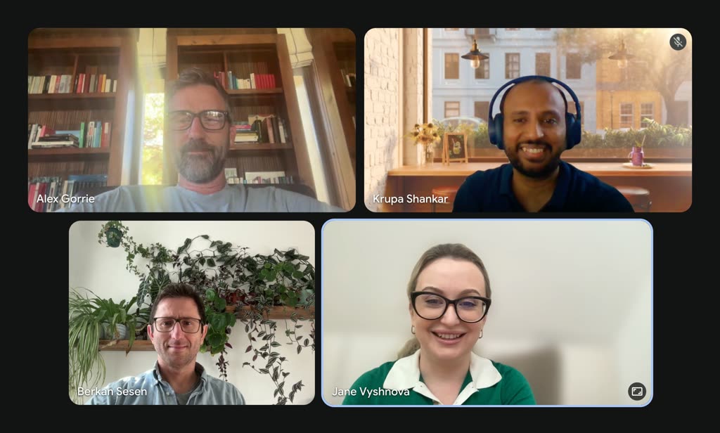 Grand Rounds video session with Alexander Gorrie, Krupa Shankar, CTO Berkan Sesen and curator Jane Vyshnova