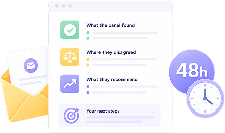 Written follow-up delivered within 48 hours